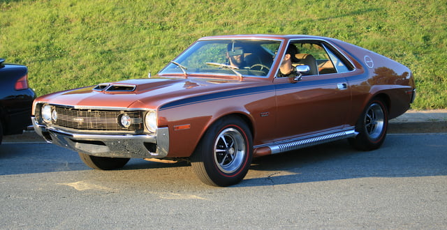 1970 AMC AMX with factory sidewinder sidepipes