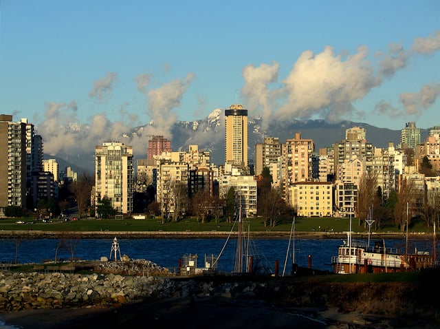 High-rise buildings in the English Bay area of Vancouver, British Columbia, Canada