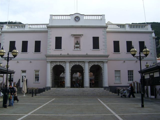 John Mackintosh Square entrance to the Gibraltar Parliament