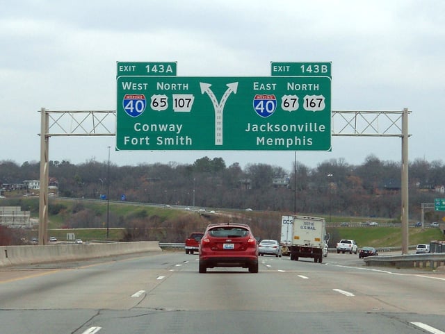 I-30 terminates at I-40 in North Little Rock