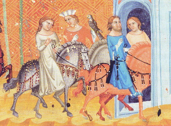 Oldřich and his wife Božena enter Prague, Chronicle of Dalimil
