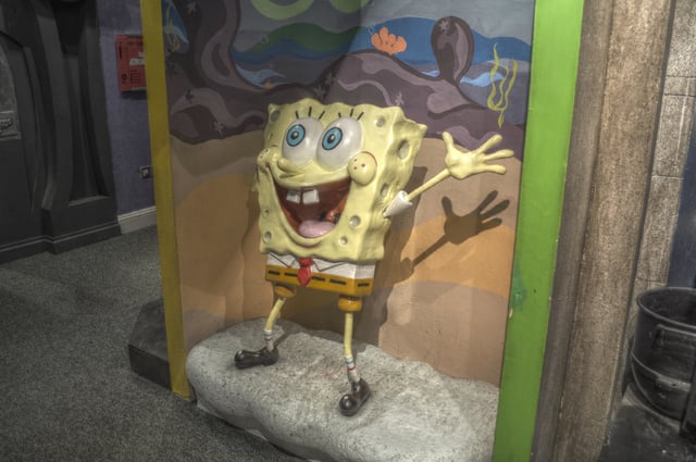 SpongeBob SquarePants wax statue, in National Wax Museum Plus, in Dublin, Ireland