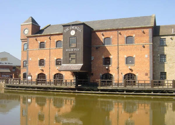 A former warehouse at Wigan Pier is named after Orwell