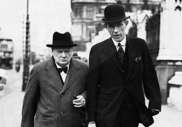 Churchill with Lord Halifax in 1938