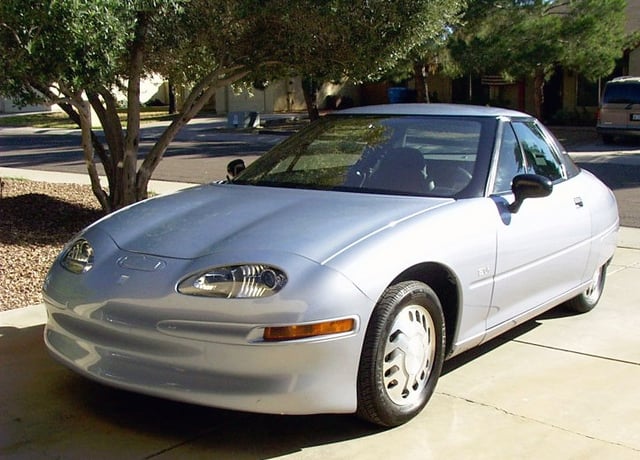 The all-electric General Motors EV1 was introduced in California in 1996