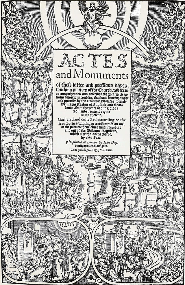 Frontispiece to the 1563 edition of The Book of Martyrs