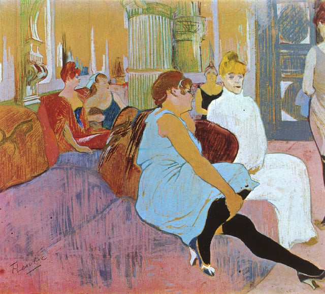 Henri de Toulouse-Lautrec, Salon at the Rue des Moulins, 1894