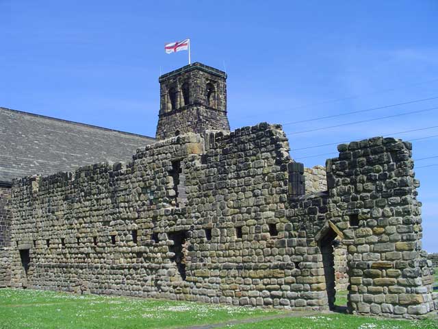 Monastery remains at Jarrow in front of St Paul's Church