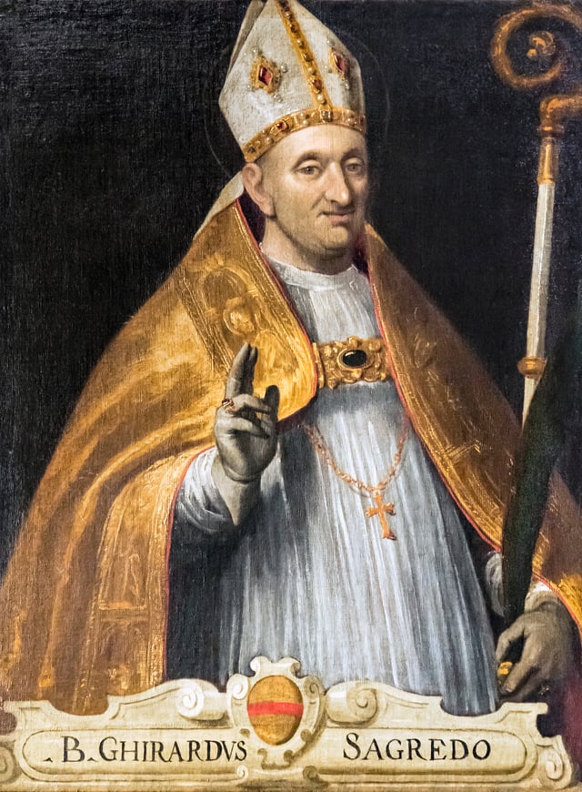 His portrait in Venice.