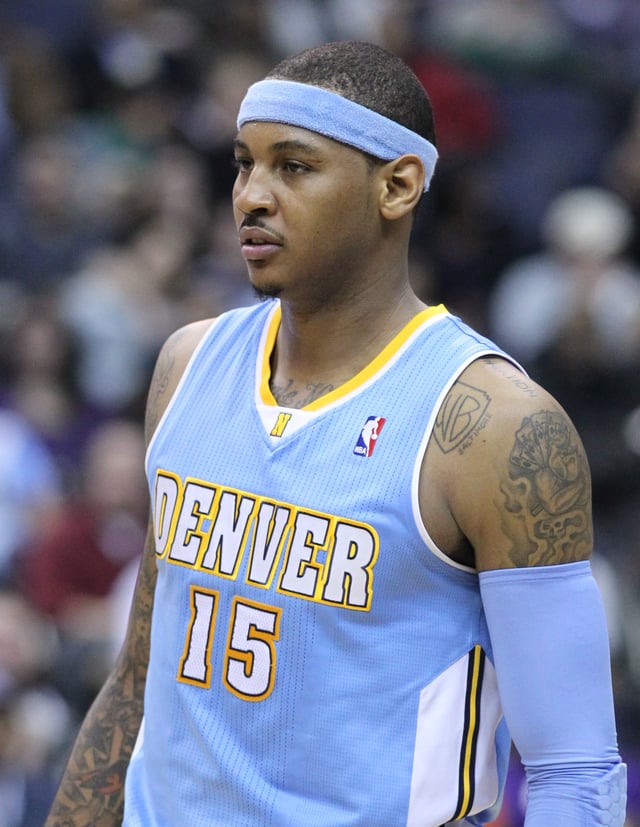 Anthony as a member of the Nuggets.