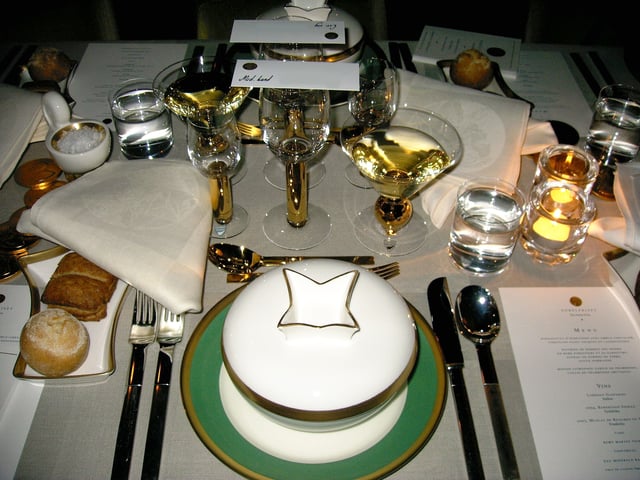 Table at the 2005 Nobel Banquet in Stockholm