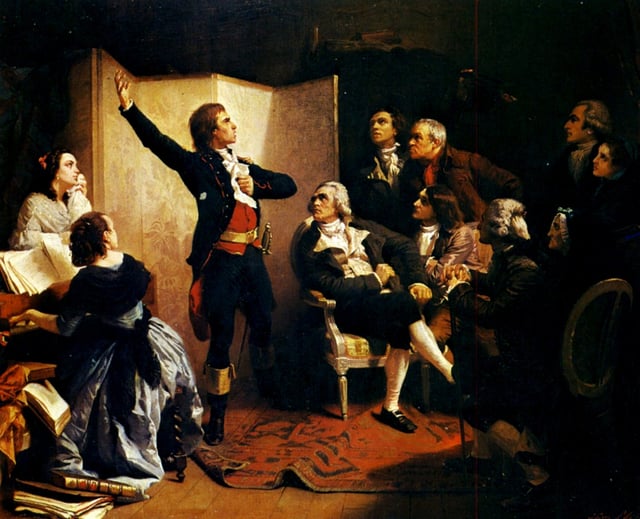 Rouget de Lisle, composer of the Marseillaise, sings it for the first time in 1792.