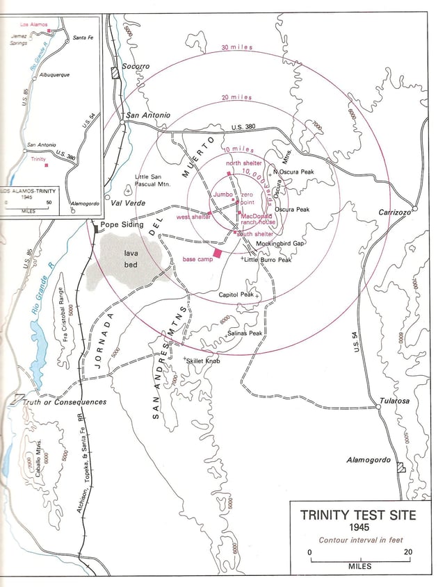 Map of the Trinity Site