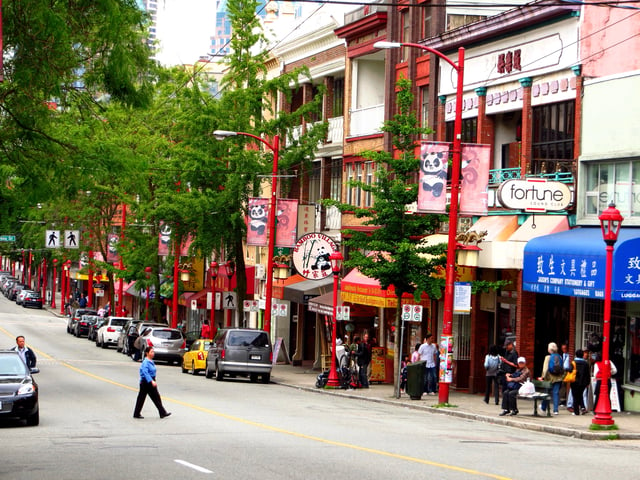 Vancouver's Chinatown is Canada's largest Chinatown. The city holds one of the largest concentration of ethnic Chinese residents in North America.