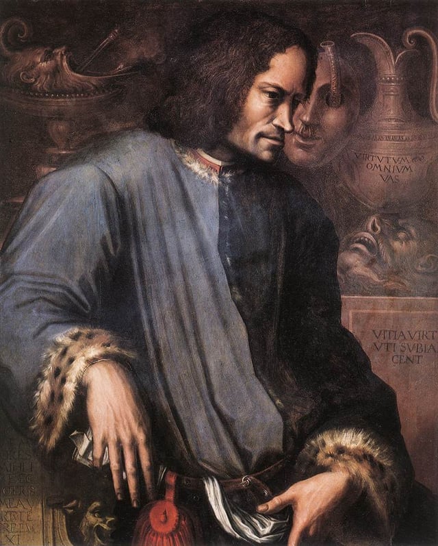 A posthumous portrait of Lorenzo by Giorgio Vasari (16th century)