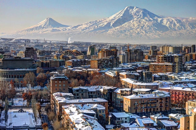 Winter view of Yerevan