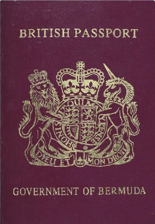 A Bermudian passport