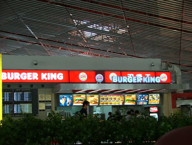 Burger King in Beijing International Airport, Beijing, China