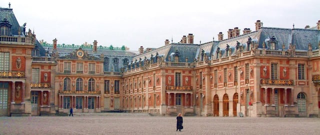 The Cour royale and the Cour de marbre at Versailles