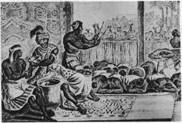 The court of N'Gangue M'voumbe Niambi, from the book Description of Africa (1668)