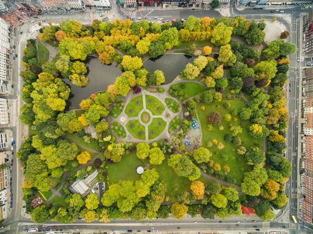 Aerial view of St Stephen's Green