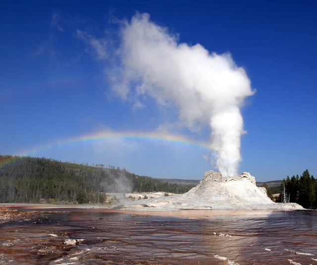 Castle Geyser in Yellowstone National Park