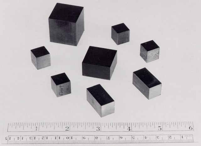 Cubes and cuboids of uranium produced during the Manhattan project