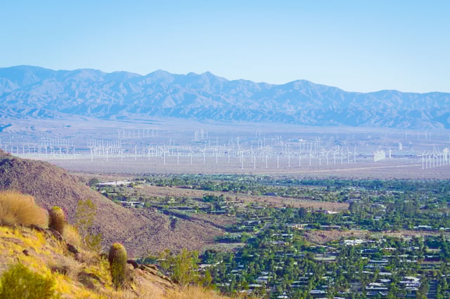 A wind farm in Palm Springs