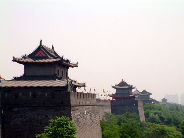 City wall of Xi'an, a UNESCO World Heritage Site built during the early Ming dynasty