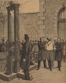 French anarchist Auguste Vaillant just before being guillotined in 1894