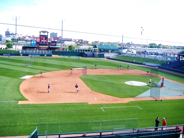 Haymarket Park, home to the Lincoln Saltdogs, an independent baseball team in Lincoln, Nebraska