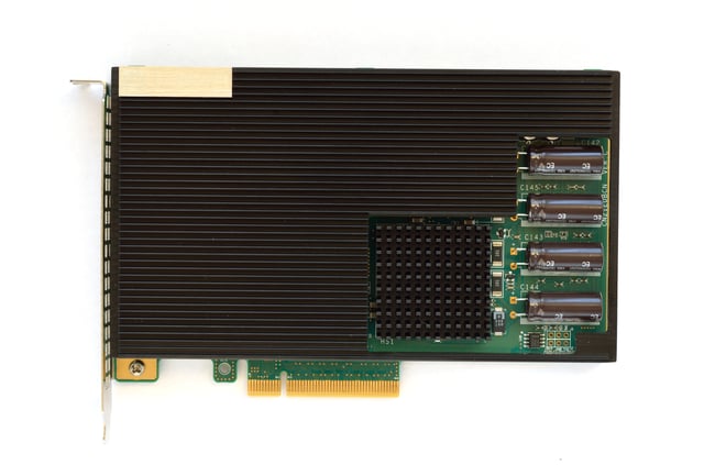 An SSD with 1.2 TB of MLC NAND, using PCI Express as the host interface