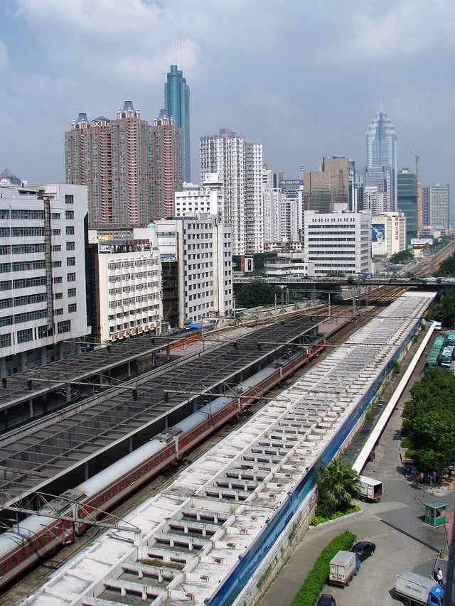 View from Shenzhen railway station