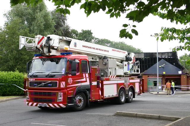 The whole county (including Telford and Wrekin) is served by the Shropshire Fire and Rescue Service.