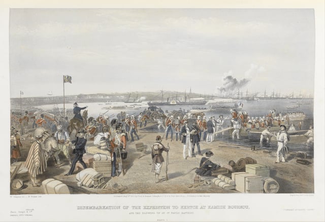 Disembarkation of the expedition to Kerch