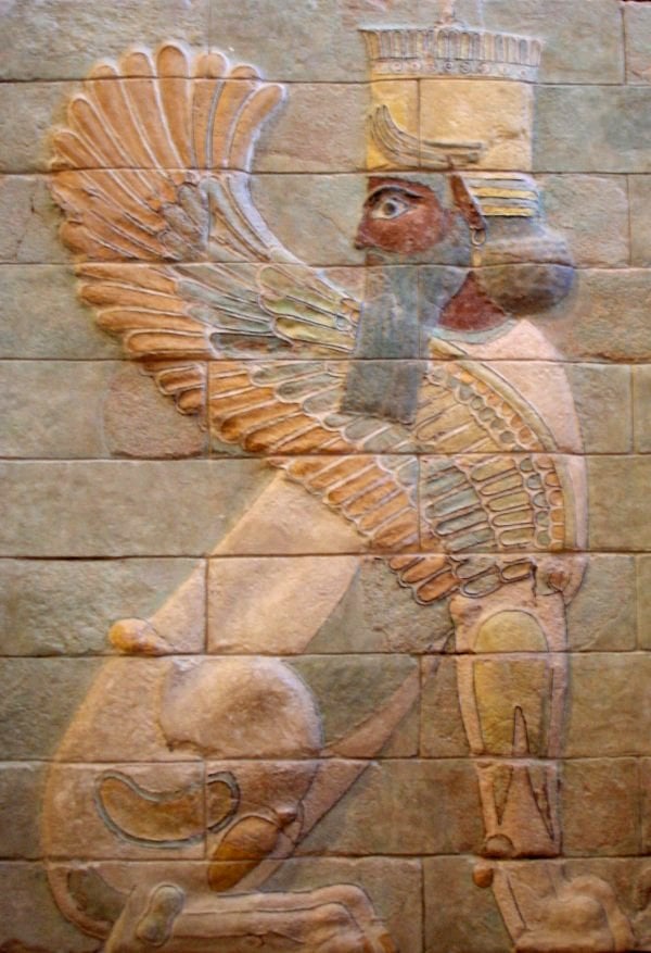Winged sphinx from the Palace of Darius the Great at Susa, Louvre
