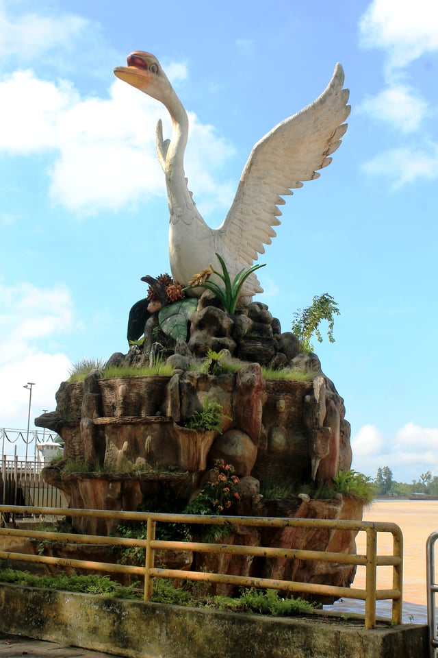 Swan as a symbol of Sibu.