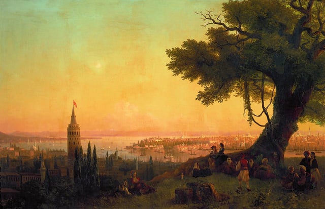 Three paintings of Ottoman era Istanbul by Ivan Aivazovsky