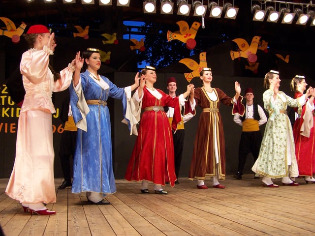 Bosniaks dancing a traditional Kolo
