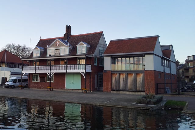The boathouse of the Cambridge University Boat Club