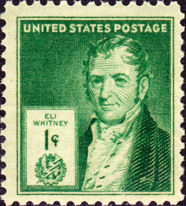Eli Whitney on US Postage Issue of 1940, 1c