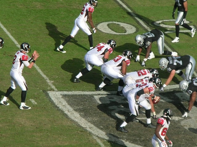 Ryan takes a snap against the Raiders on November 2.