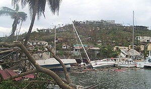 Aftermath of Hurricane Ivan in Grenada