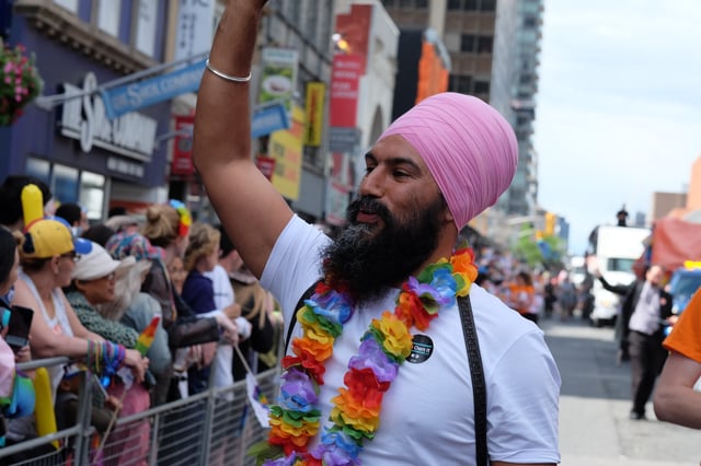 Singh at the Toronto Pride Parade in 2017