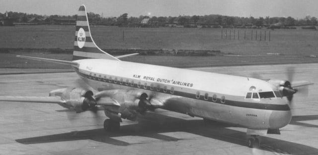 KLM Lockheed Electra turboprop airliner in 1965