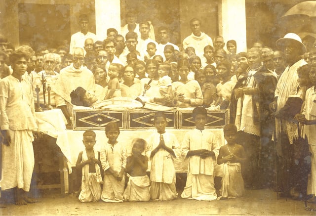 Funeral of Indian Syro-Malabar Eastern Catholic Venerable Varghese Payyappilly Palakkappilly on 6 October 1929.