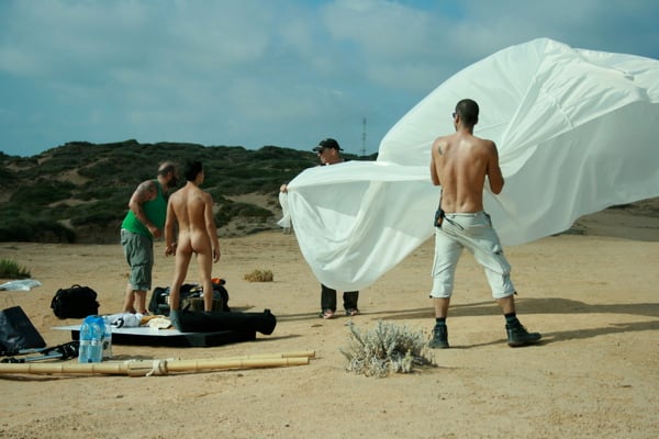 On location for the filming of the 2009 release Men of Israel, the first adult film to use exclusively Jewish models.