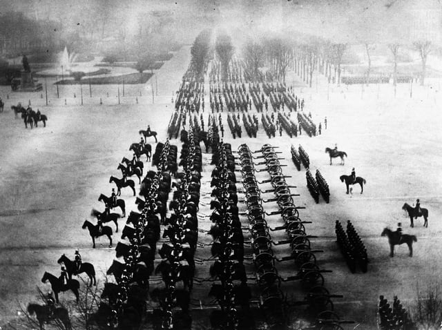 Prussian parade in Paris in 1871