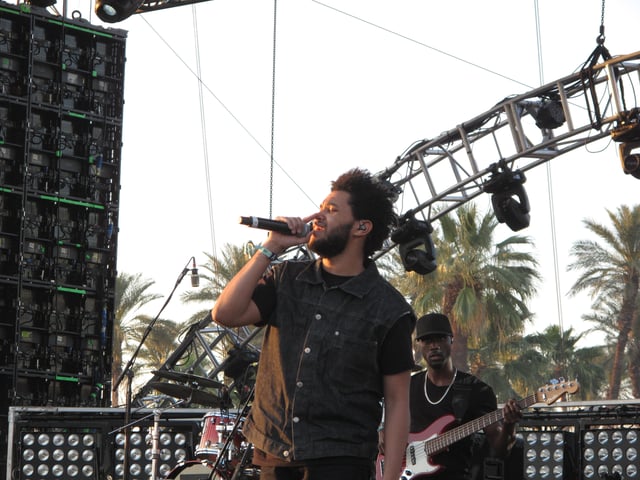 Tesfaye performing at Coachella in 2012.