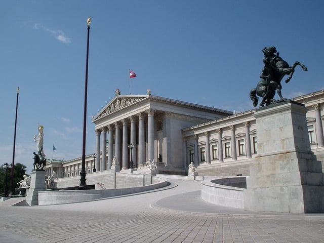 The Austrian Parliament Building in Vienna